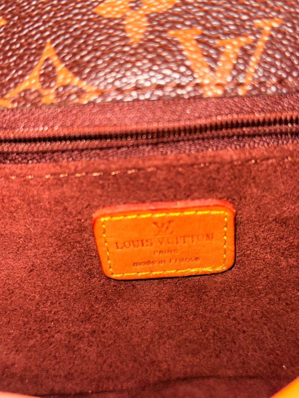 Louis Vuitton Brown Monogram Crossbody with Tan Leather Trim - Picture 3 of 6